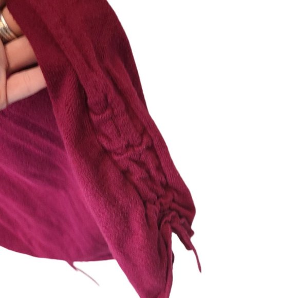 Torrid Womens 2X Red Dolman Sleeves Scoop Neck Ruched Sides Tunic Sweater - Picture 5 of 9